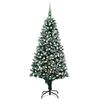 vidaXL Christmas Tree | Green and white | PVC, steel, plastic | 240 cm