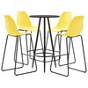 vidaXL 5 Piece Bar Set Plastic Yellow