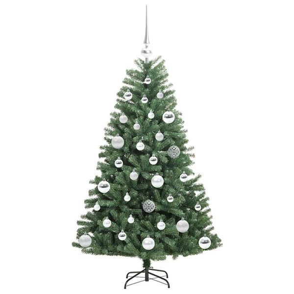 vidaXL Artificial Hinged Christmas Tree Green 120 cm PVC and Metal