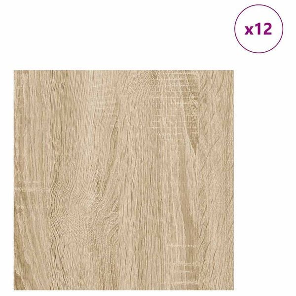 vidaXL Decor Panels 12 pcs Sonoma Oak 30 x 30 x 0.27 cm
