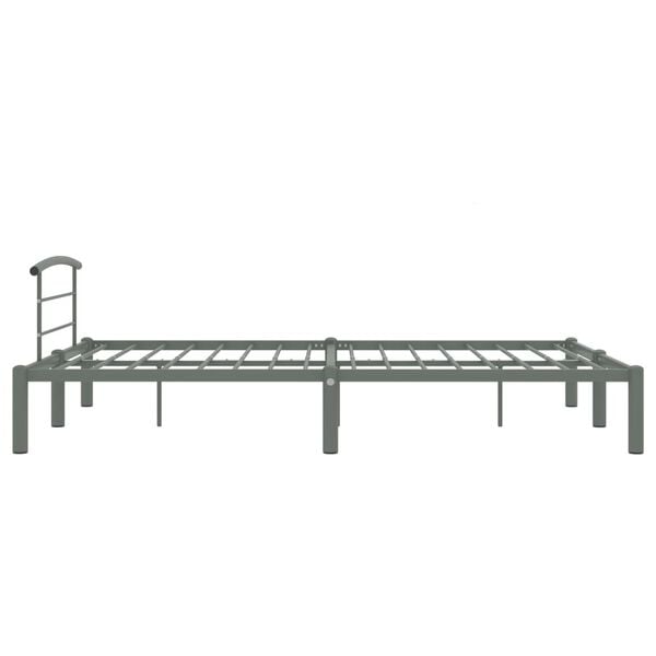 vidaXL Bed Frame without Mattress Grey Metal 120x200 cm