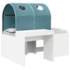 vidaXL Bed with Tunnel 3 pcs White and Light Blue Engineered Wood