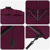 vidaXL Parasol Bordeaux red 286 x 285 x 270 cm Aluminium