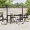 vidaXL Garden Dining Set 5 pcs Black Powder-Coated Steel