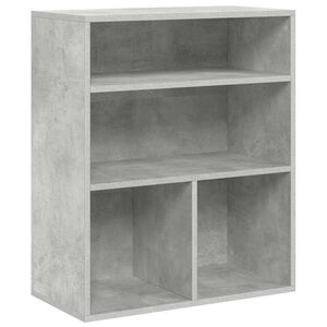 vidaXL Book Cabinet Concrete Grey 60x30x71.5 cm Engineered Wood