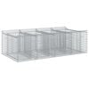 vidaXL Gabion Raised Bed 2 pcs Silver
