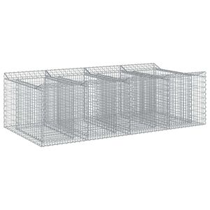 vidaXL Gabion Raised Bed 2 pcs Silver