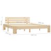 vidaXL Bed Frame without Mattress 180x200cm Solid Wood Pine