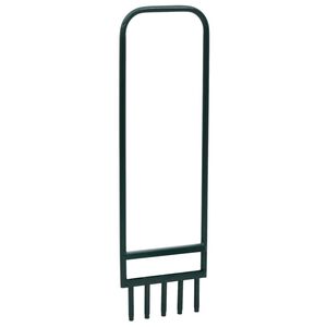 vidaXL Lawn Aerator with 5 Hollow Tines Green Powder-coated Steel