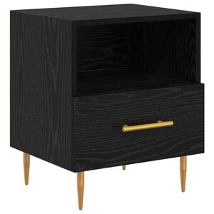 vidaXL Bedside Table Black 40 x 35 x 47.5 cm Engineered Wood