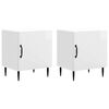 vidaXL Bedside Cabinet 2 pcs High Gloss White 43 x 34.5 x 50 cm