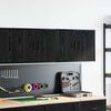 vidaXL Garage Wall Cabinets 2 pcs Black Engineered Wood