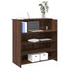 vidaXL Reception Desk Brown Oak 100x50x103.5 cm Engineered Wood