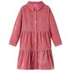 Kids' Dress with Long Sleeves Corduroy Old Pink 92