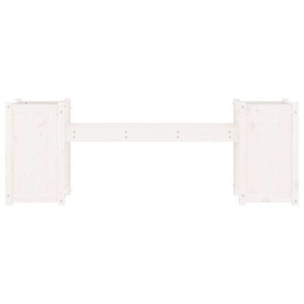 vidaXL Planter Bench White 180x36x63 cm Solid Wood Pine
