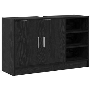 vidaXL Bathroom Cabinet Black Oak 90 x 29 x 55 cm Engineered wood