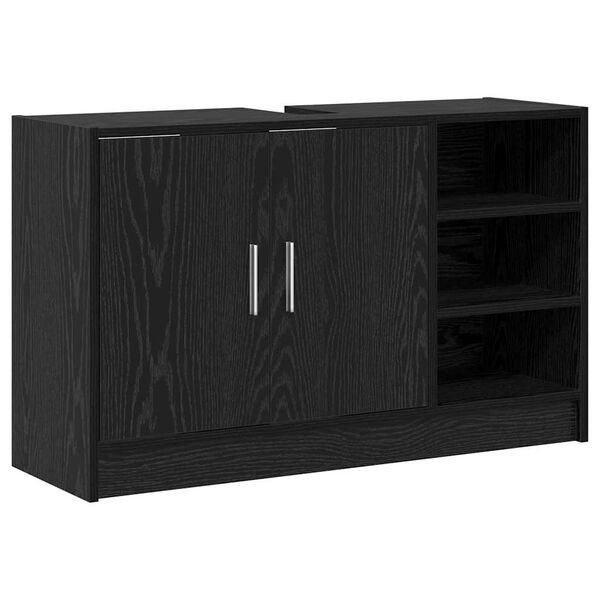 vidaXL Bathroom Cabinet Black Oak 90 x 29 x 55 cm Engineered wood