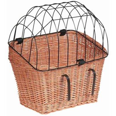 FLAMINGO Dog Bicycle Basket Carrier Willow 45x38x47 cm
