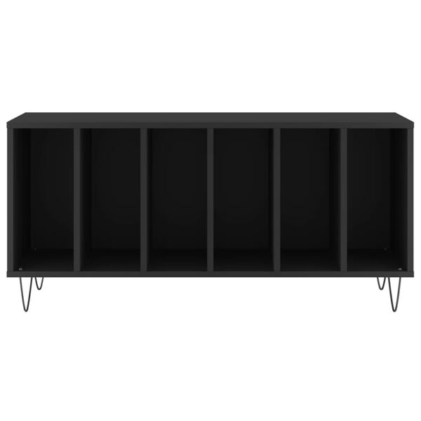 vidaXL Record Cabinet Black 100x38x48 cm Engineered Wood