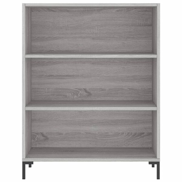 vidaXL Bookcase Grey Sonoma 69.5x32.5x90 cm Engineered Wood