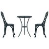 vidaXL Garden Bistro Set 3 pcs Green Aluminium