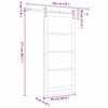 vidaXL Sliding Door ORKDAL Brown 93 x 211 cm Solid Pine Wood