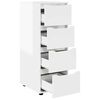 vidaXL Storage Cabinet High Gloss White 40 x 48 x 105 cm