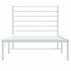 vidaXL Metal Bed Frame without Mattress with Headboard White 80x200cm