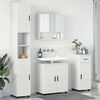 vidaXL Bathroom Furniture Set 4 pcs White Engineered wood & Metal