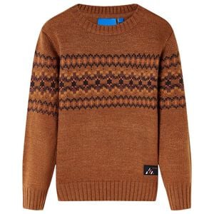vidaXL Kids'Sweater Knitted Cognac 92