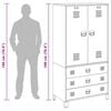vidaXL Industrial Wardrobe Anthracite 90x50x180 cm Metal