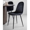 Venture Home Dining Chairs 2 pcs Polar Velvet Black