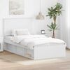 vidaXL Bed Frame with Headboard White 100 x 200 cm Solid Pine Wood