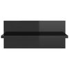 vidaXL Wall Shelves 2 pcs High Gloss Black 40x11.5x18 cm