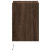 vidaXL TV Wall Cabinet with LED Lights Brown Oak 41x31x45 cm