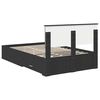 vidaXL Bed Frame with Headboard Black 120 x 200 cm Engineered Wood
