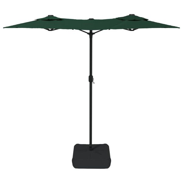 vidaXL Double-Head Garden Parasol Green 316x145 cm