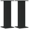 vidaXL Speaker Stands 2 pcs Black 30x30x80 cm Engineered Wood