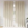 vidaXL Blackout Curtains 2 pcs Cream 140 x 260 cm Velvet