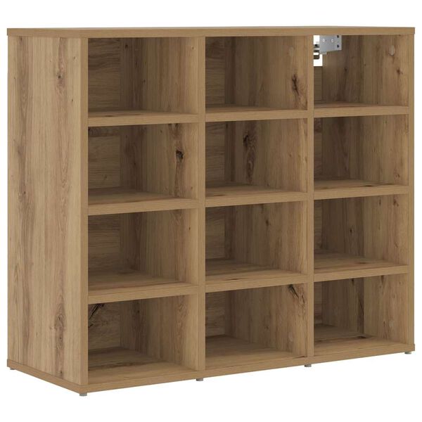 vidaXL Shoe Cabinet Artisan Oak 77.5 x 30 x 67 cm Engineered Wood