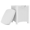 vidaXL Garden Storage Box 39x39x46 cm PP Rattan White