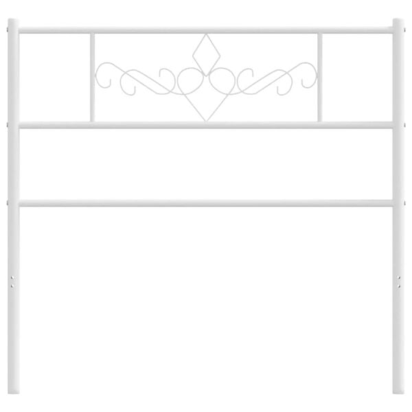 vidaXL Metal Replace Headboard White 75 cm