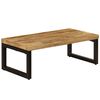 vidaXL Coffee Table | Natural Mango Wood Finish | Solid Mango Wood and Steel