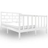 vidaXL Bed Frame without Mattress White Solid Wood Pine Small Double