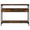 vidaXL Console Table with Shelf Smoked Oak 100x29x75cm Engineered Wood