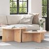 vidaXL Coffee Table 2 pcs Natural Solid pine wood