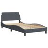 vidaXL Bed Frame with LED without Mattress Dark Grey 100x203 cm Velvet