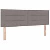 vidaXL LED Headboard with LED Strip Lights Manual Taupe 160 cm Fabric