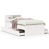vidaXL Bed Frame without Mattress with Headboard White 90x190 cm Single Solid Wood Pine