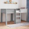 vidaXL Bunk Bed for Kids Grey Sonoma 100 x 200 cm Engineered wood